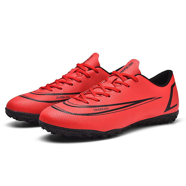Fotbollsskor för män Fotbollsskor med hög ankel för vuxna Grästräning Sport Skor Sneakers Yj2209-1 Red 42