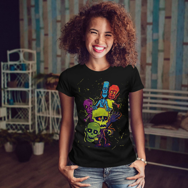 Zombie Monster Women Blackt-shirt XXL