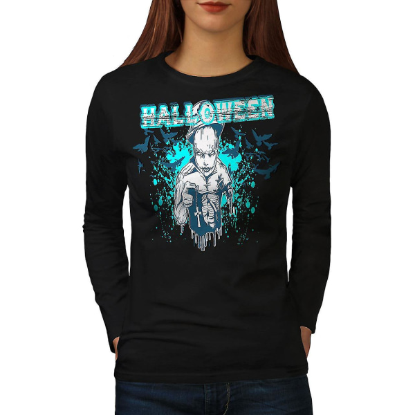 Halloween Skräckkult Långärmad T-shirt för kvinnor L