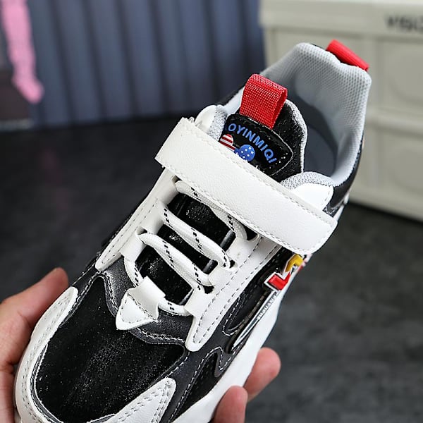 Barn Sneakers Andas löparskor Mode Pojkar Flickor Sportskor 3Au8909 Black 34