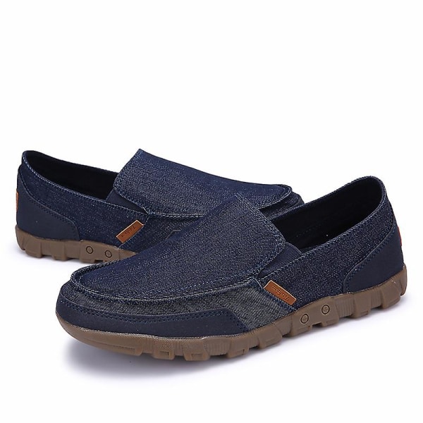 Casual för män Mode Andas Canvas Skor Fr1029 Blue 44