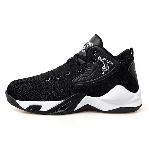 Basketskor för män Lättviktssneakers som andas löptennisskor 3D9109 BlackWhite 36