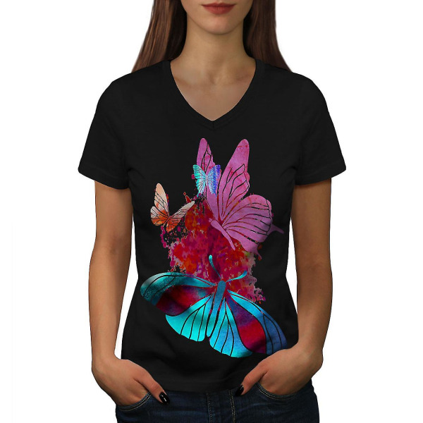 Butterfly Bug Söt T-shirt för kvinnor XL