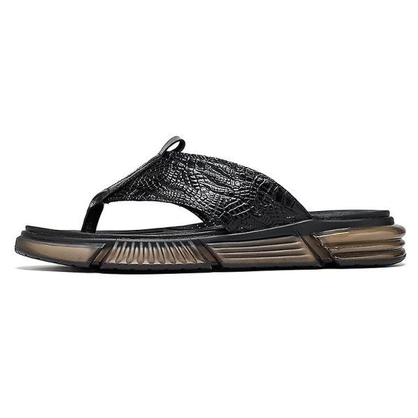 Herrtofflor Kohudssandaler Flip-flops Mode Beach Shoes 1G2110 39