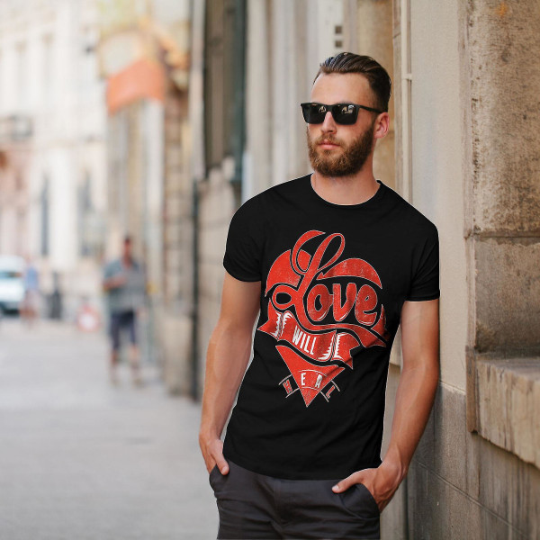 Love Will Heal Men Blackt-shirt | Wellcoda XL