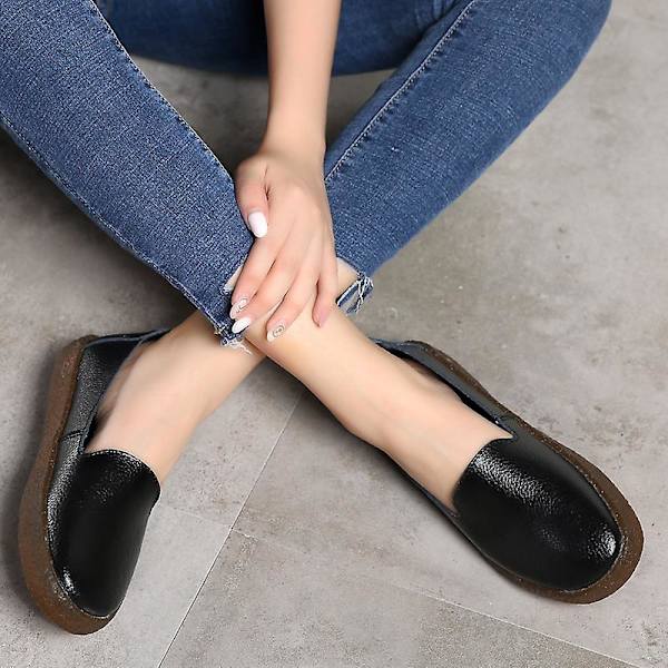 Dam Skor Mode Mamma Skor Platta Skor För Äldre Frz99026 Black 42