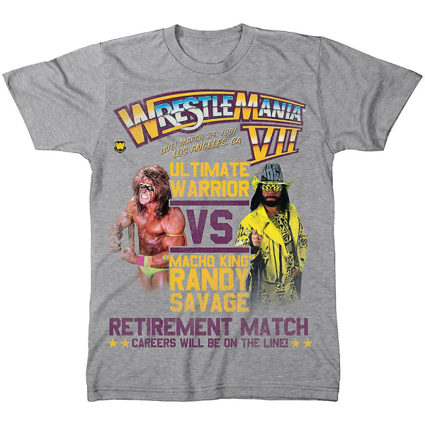 Ultimate Warrior vs Randy Savage WrestleMania VII T-shirt XL