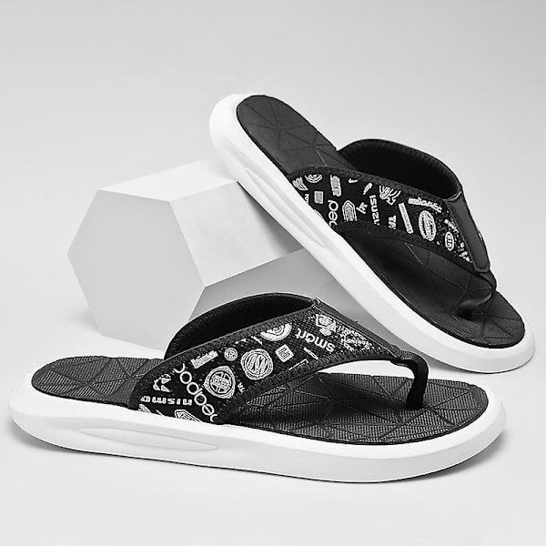 Herrflip-flops stringtrosor Sandaler Komforttofflor för stranden 3C23313 Silver 41