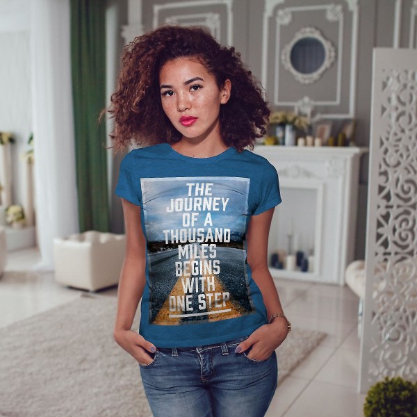 Motivation Citat Mode Kvinnor Royal T-shirt L