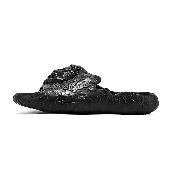 Strandtofflor för män Modesandaler Utomhus Halkfria inomhusskor 3Bs2180 Black 42-43