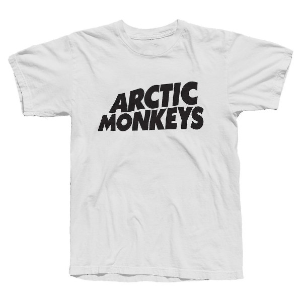Vita T-shirtkläder för Arctic Monkeys "klassiska logotyp". S