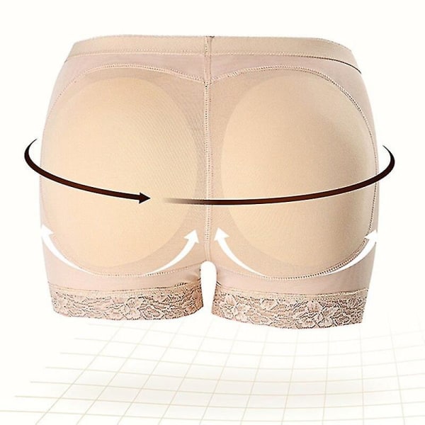 Damsvamp vadderad Andningsbar Fake Butt Push Up Trosor Butt Hip Enhancer Seamless Control Body Shaping Byxor Underkläder,svart