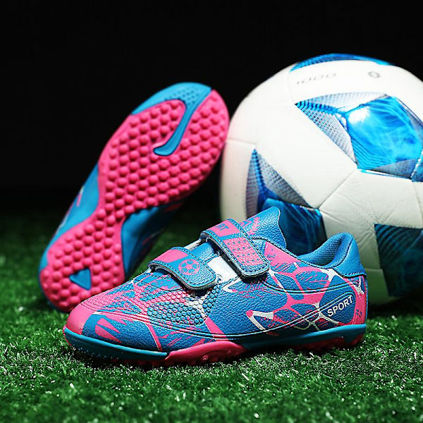 Fotbollsskor för barn Halkfria fotbollsskor Klossar Gräs Fotbollssneakers Yj166 Pink 36