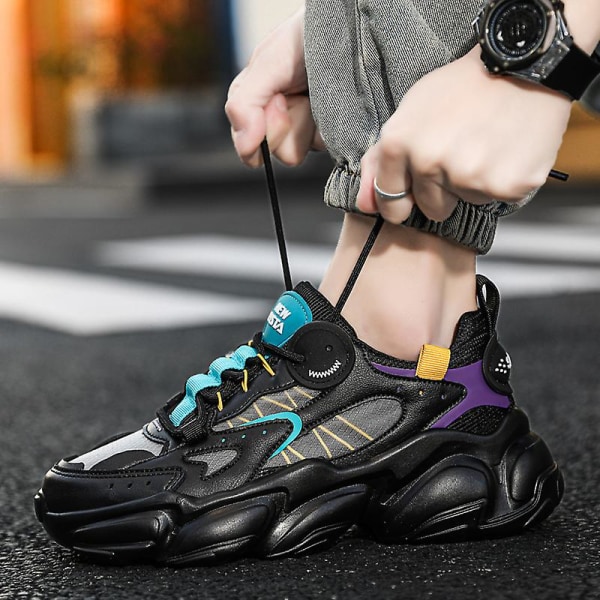 Herr Sport Löparskor Mode Trend Sneakers Frs607 Black 40