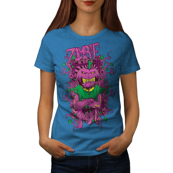 Vegetabilisk Skräck Zombie Kvinnor Royal Bluet-shirt L