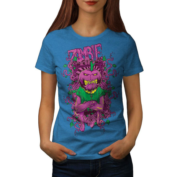 Vegetabilisk Skräck Zombie Kvinnor Royal Bluet-shirt XXL