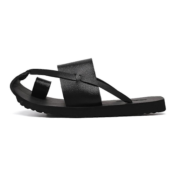 Strandtofflor för män Modesandaler Utomhus Halkfria inomhusskor 3B1908 Black 41