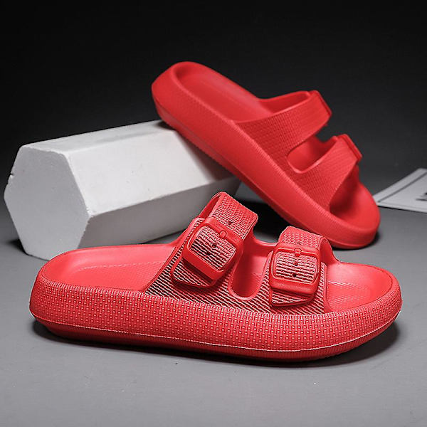 Herrsandaler Halkfria strandskor Modetofflor Fr2885 Red 41
