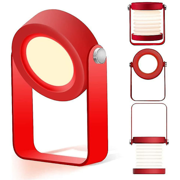 Bordslampa LED Sänglampa, Nattljus Lykta Vintage Touch Dimbar, hopfällbar bärbar lykta L