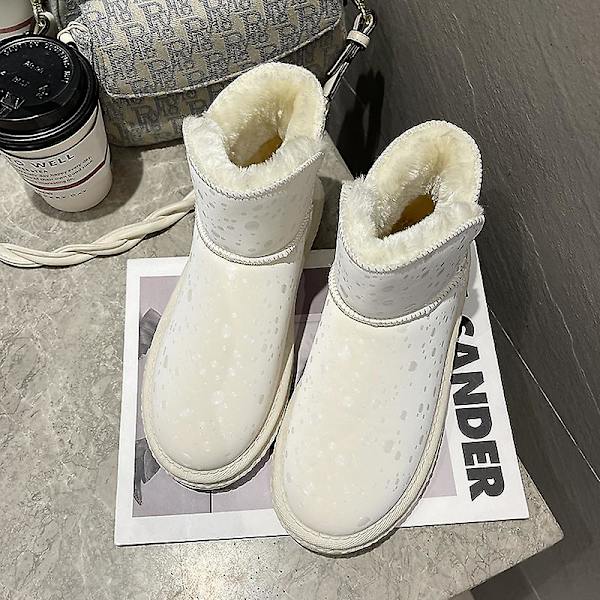 Dam Vinterstövlar Snow Boot Plysch Varma Skor Vattentät Boot Yjy-5 Beige 40