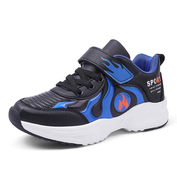 Barn Basketskor Andas Sneakers Trendiga Casual Skor Löparskor Yj9909 BlackBlue 28