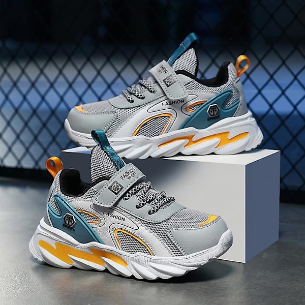 Pojkar Flickor Sneakers Andas löparskor Mode Sportskor 3Af858 Gray 28