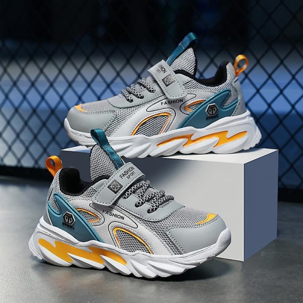 Pojkar Flickor Sneakers Andas löparskor Mode Sportskor 3Af858 Gray 34
