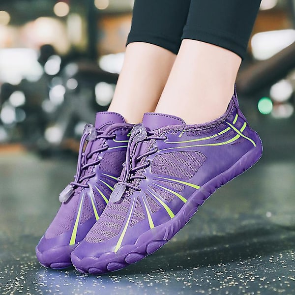 Vattenskor för män Quick-Dry Aqua Yoga Skor Barefoot Beach Sport Skor Yj6261 Purple 41