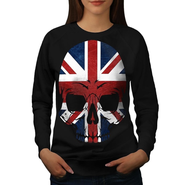 Skull Metal Flag Death Women Blacksweatshirt L