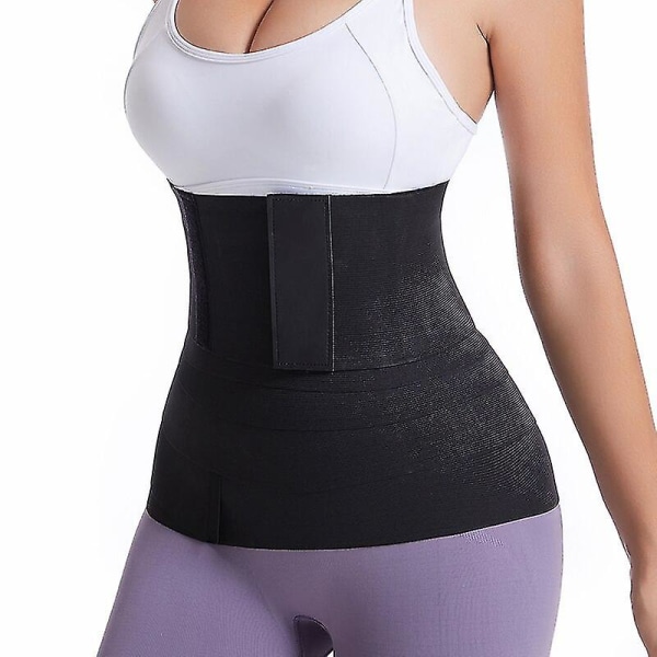 Dambandage Wrap Waist trainer Shapewear Bälte Slimming Mage Wrap Bälte Motståndsband Spänne Magkontroll Korsett Kroppsform, 10cm Vanligt 4m