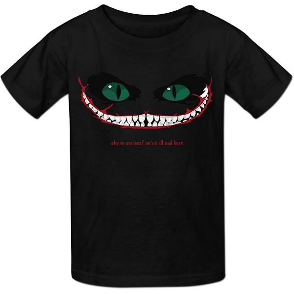 Kidsloveit Kids Pojkar Cheshire Cat Cotton T-shirts med rund hals XL