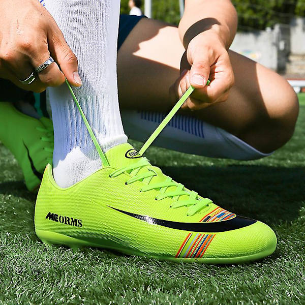 Fotbollsskor för män Halkfria fotbollsskor Klossar Gräs Fotbollssneakers M9065 Green 43