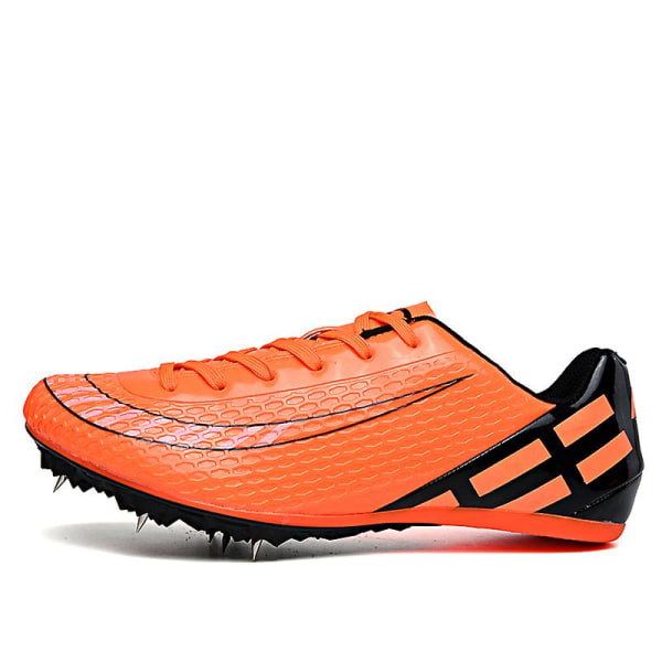 Friidrottsskor för män Spikes Track Race Hoppande Sneakers Professionell löpning Nail Spikes Skor 3Ctj009 Orange 42