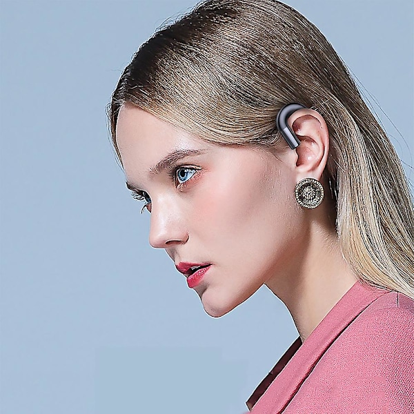 Bluetooth hörlurar utan öronproppar, brusreducerande handsfree-headset