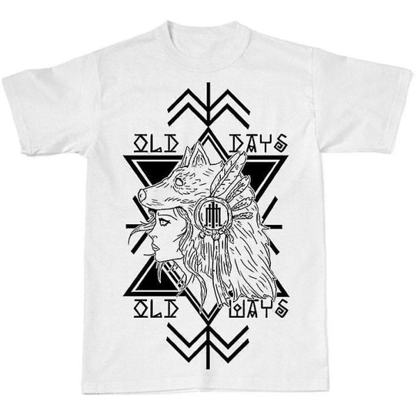 Old Days Old Ways Wolf Head T-shirt L