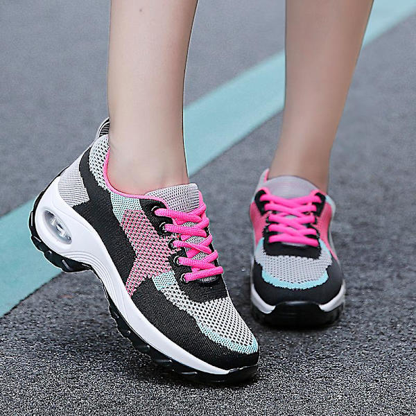 Damsneakers Andas löparskor Mode Sportskor 3A917 BlackPink 41