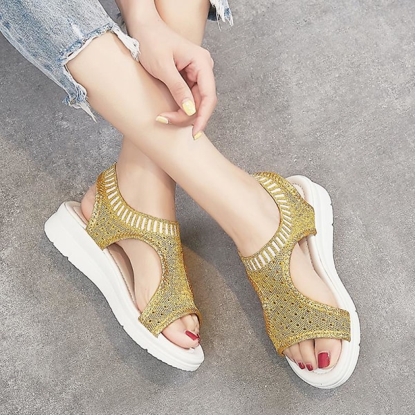 Damsandaler Casual Andas strandskor 808 Yellow 41
