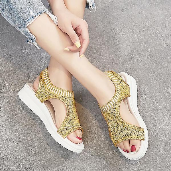 Damsandaler Casual Andas strandskor 808 Yellow 42