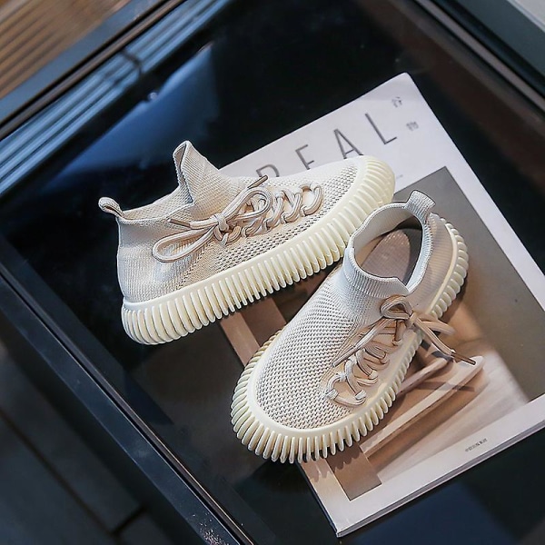 Sneakers för barn Andas löparskor Mode Pojkar Flickor Sportskor 2Lk8-2 Beige 27