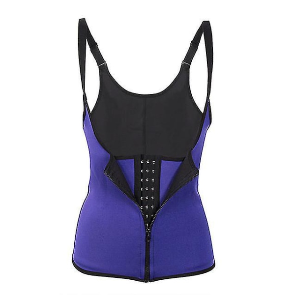 3 Clip&1 Zip 6 Stålbenad waist trainer Sportträning Kroppsformare Magkontroll Purple S