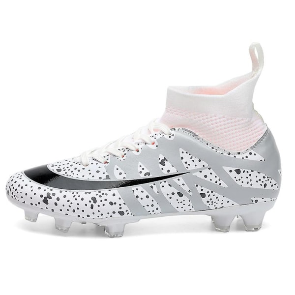 Fotbollsskor för män Spikes Fotbollsskor för ungdomar Stövlar Athletic Sneaker 3C1313 White 42