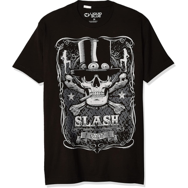 Flytande blå mäns Slash Flaska Slash T-shirt Large