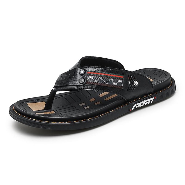 Herrtofflor Halkfria sandaler Mode strandskor för kvinnor 20513 Black 44