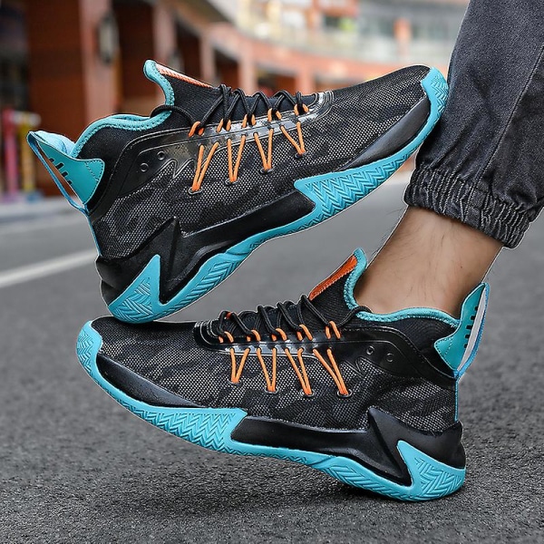 Basketskor för män Mode Halkfria sneakers Sportskor som andas 3Al098 Black 40