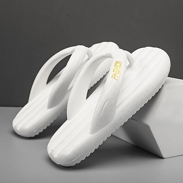 Strandtofflor för män Modesandaler Utomhus Halkfria inomhusskor 3B2811 White 40-41
