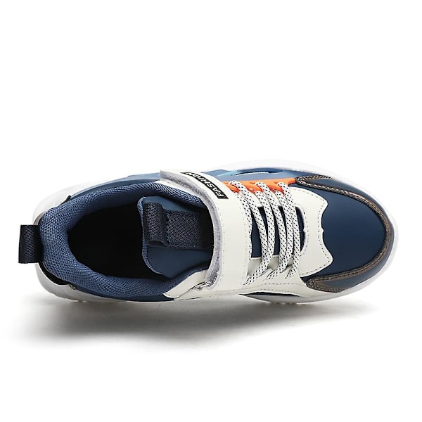 Kids Sneakers Andas löparskor Mode Pojkar Flickor Sportskor T831 DarkBlue 34