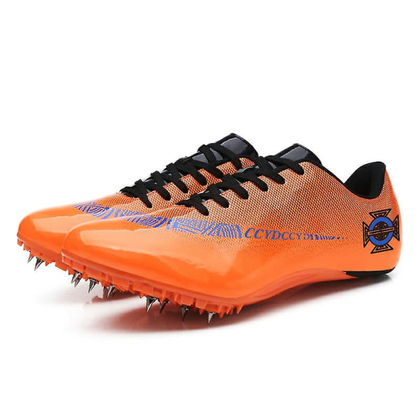 Friidrottsskor för män Spikes Track Race Hoppande Sneakers Professionell löpning Nail Spikes Skor 3Ctg258 Orange 36