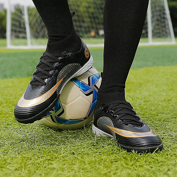 Fotbollsskor för män Halkfria fotbollsskor för herr Gräs Fotbollssneakers Yj777-1 Black 39