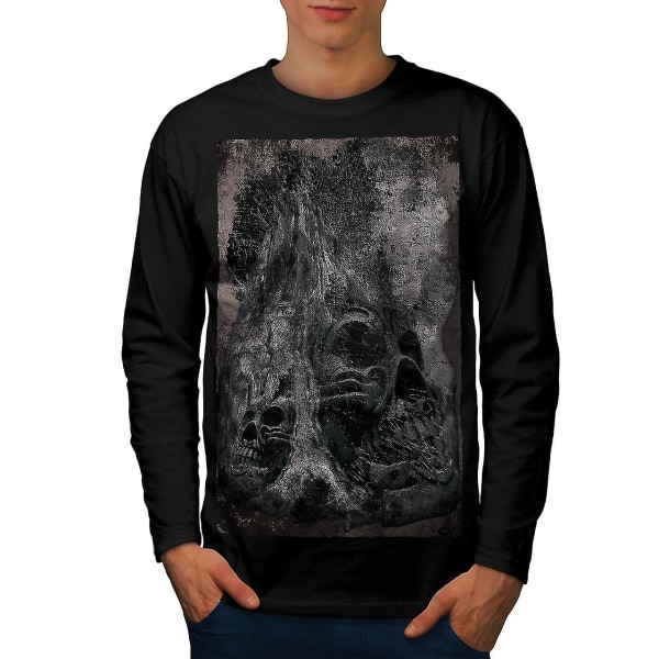 Tree Skeleton Death Men Blacklong Sleeve T-shirt L