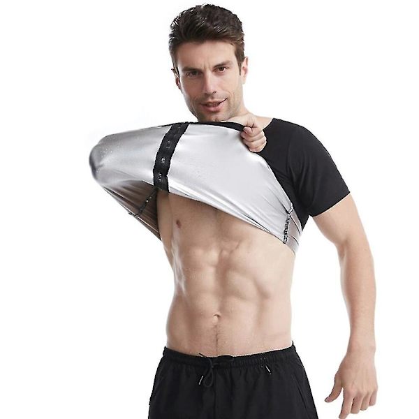 Män Shapewear Waist Trainer Väst Bastu Kostymer Thermo Sweat Linnen Body Shaper Slimming Underkläder Träningströja, blå S M